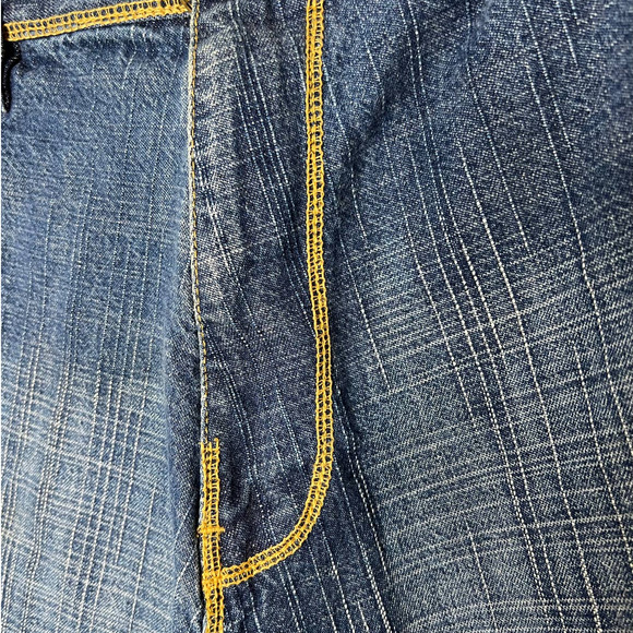 Evolution Jeans Men's Shorts with Orange Stitching Size 32 - Picture 2 of 7